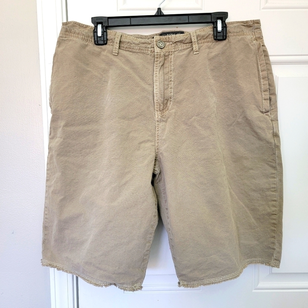 Buckle Black Athletic Fit Beckham Shorts Mens Tan 100% Cotton Size 34